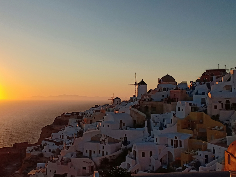 Oia, Santorini, Yunani, Sunset